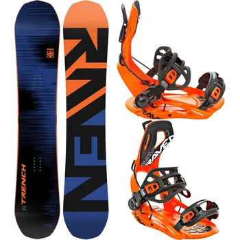Zimní sport RAVEN Snowboard set Raven Trench Carbon + vázání Raven FT360 151cm ORANŽOVÁ|ČERNÁ 2023