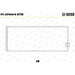 Ojniční ložisko GLYCO 71-3704/4 STD