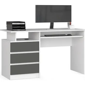 Počítačový stůl Počítačový stůl VALESTRA - bílý / tmavě šedý