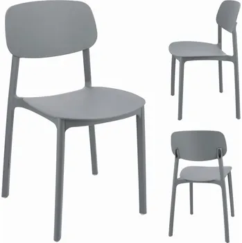 Jídelní židle Plastová židle Stylo LARA - šedá