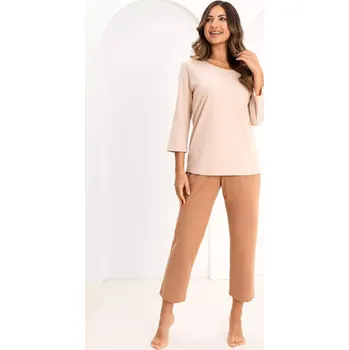 Pánské pyžamo Pyžamo Regina 744 3/4 2XL-3XL W26 dámské Béžová 3xl