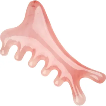 Masážní hřeben z pryskyřice pro relaxaci pokožky hlavy, 6 zubů pro účinnou masáž a stimulaci růstu vlasů