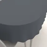 Dekorační oválný ubrus Rongo RG-017 Tmavě šedý 140x220 cm