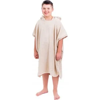 Dámské pončo EVEI Pončo s kapucí Světlo hnedá 80*90 cm