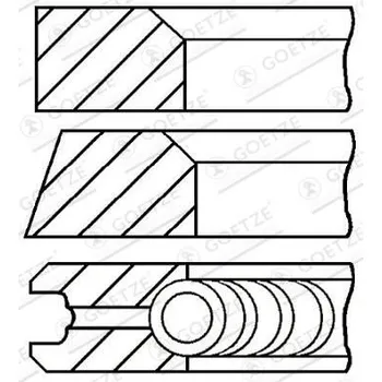 Motor automobilu Sada pístních kroužků GOETZE ENGINE 08-405200-00