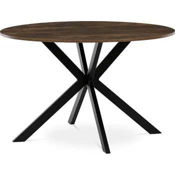 Jídelní stůl Autronic Jídelní stůl kulatý 120 cm HT-F4120 Odstín: Staré dřevo