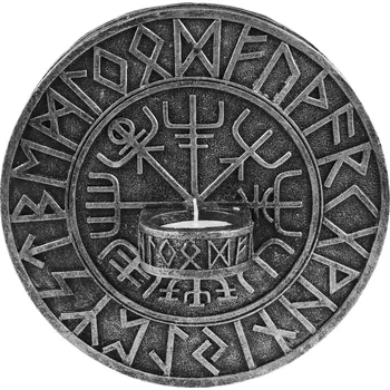 Svícen dekorace nástěnná (svícen) Viking Compass Vegvisir