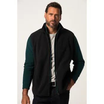 Pánská vesta JP1880, Plus size Flísová vesta, pracovní oblečení, teddy podšívka, stojáček, zip pro plnoštíhlé nadměrná velikost, 821091130-1453, černý, 4XL, Plus size oblečení, Oblečení pro vysoké muže, Nadměrné velikosti, Oblečení pro plnoštíhlé.