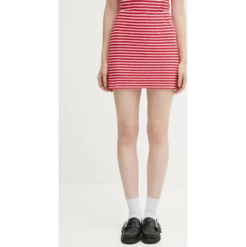 Dámská sukně Sukně Sporty & Rich Serif Logo Striped Terry Aline, L, červená, 33X