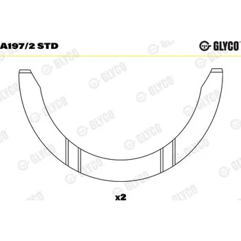 Kliková hřídel Distanční kotouč, kliková hřídel GLYCO A197/2 STD