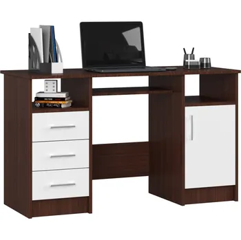 Psací stůl Počítačový stůl KARLION - wenge / bílý