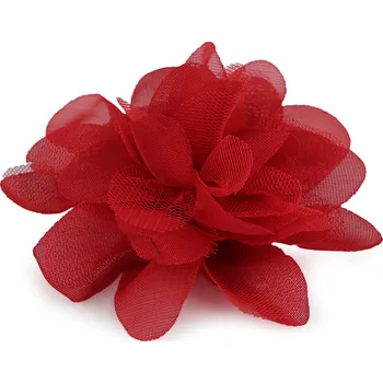 Šifónový květ Ø8 a 9 cm, malé, 19 (9 cm) červená