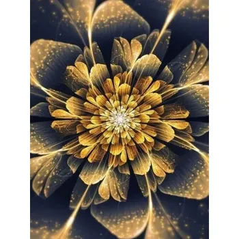 Diamantové malování Diamantové malování/Homfun - Mandala zlatá třpytivá