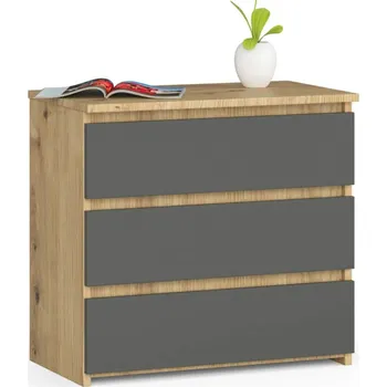 Noční stolek Velký noční stolek VALESTRA - dub artisan / tmavě šedý