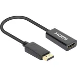 Manhattan 153713 DisplayPort adaptér [1x HDMI zásuvka - 1x zástrčka DisplayPort] černá 15 cm