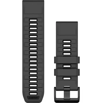 Řemínek na hodinky Silikonový řemínek Garmin 26mm (pro Garmin Fenix 8/7X/6X (51mm), Tactix aj.), šedý, QuickFit, 010-13393-10
