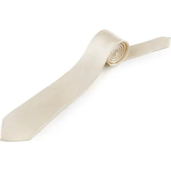 Kravata Kravata jednobarevná mikrovlákno, střední, 4 krémová nejsvět.