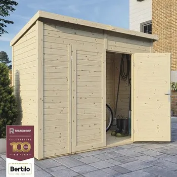 Zahradní domek Dřevěný zahradní domek Bertilo Timmo 2 přírodní 244 x 121 cm vč. podlahy