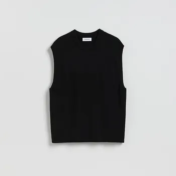 Pánský svetr Reserved - Vesta z viskózové směsi - černý - 440JR-99X - 440JR-99X-L_X