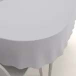 Dekorační oválný ubrus Rongo RG-016 Světle šedý 140x220 cm