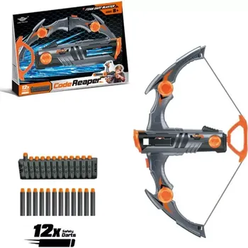 Dětská zbraň Dřevěná kuše na pěnové šipky s přísavkami pro děti