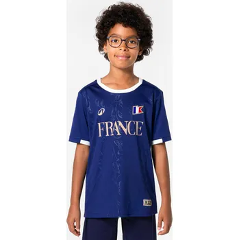 Fotbal KIPSTA Dětský fotbalový dres pro fanoušky Francie 7 LET BÍLÁ|MODRÁ