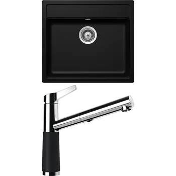 Kuchyňský dřez Set Schock S9-5 (dřez Mono N-100 Magma + baterie SC-510.120 Magma)