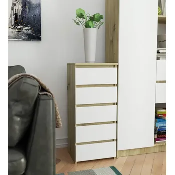 Komoda Komoda se šuplíky VALESTRA - dub artisan / bílá