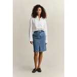 SUKNĚ GANT DENIM PENCIL SKIRT MID BLUE