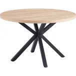 Jedálenský stůl, dub sonoma / čierna, průměr 120 cm, MEDOR