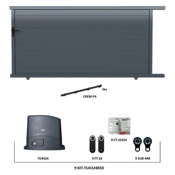 brána Posuvná hliníková brána 4000 x 1862 mm s pohonem TU4324KSD