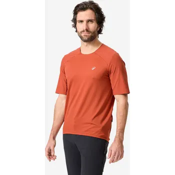 cyklistický dres ROCKRIDER Pánský cyklistický dres s krátkým rukávem na horské kolo Cargo 500 2XL KAŠTANOVÁ|ORANŽOVÁ