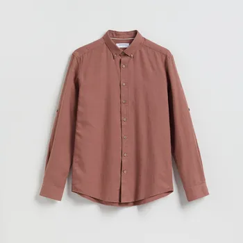 Reserved - Strukturální košile regular fit - orchidejová - 344HF-40X - 344HF-40X-XL