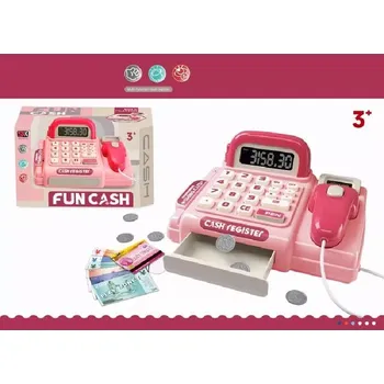 Hra na obchod Pokladna Fun Cash Pink – dětská elektronická pokladna