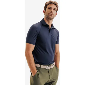 Pánské tričko INESIS Pánské golfové polo ze syntetického materiálu s krátkým rukávem WW900 3XL MODRÁ