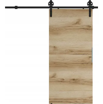 Interiérové dveře Posuvné dveře na stěnu Alfa Loft + posuvný systém 95/205/1,8 dub grand