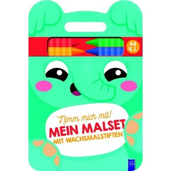 První čtění Nimm mich mit: Mein Malset mit Wachsmalstiften 4+ (Cover Elefant)