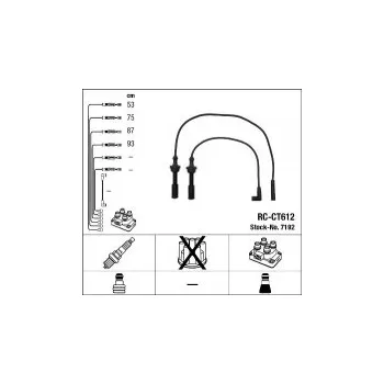 Zapalovací kabel Sada kabelů pro zapalování NGK RC-CT612 - CITROËN