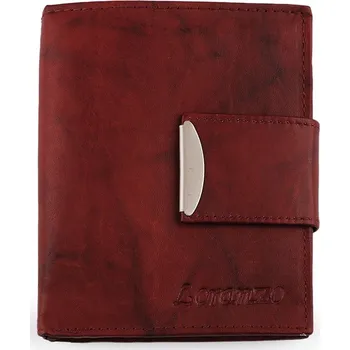 Peněženka Dámská peněženka kožená, střední, 2 bordó sv. platina