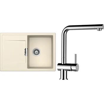 Kuchyňský dřez Set Schock S5-12 (dřez Mono D-100S Magnolia + baterie Epos Chrom)