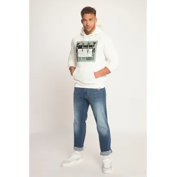 Pánská mikina STHUGE, Plus size Mikina s kapucí STHUGE, maxi potisk, do 8XL pro plnoštíhlé nadměrná velikost, 816488200-1454, bílý, 5XL, Plus size oblečení, Oblečení pro vysoké muže, Nadměrné velikosti, Oblečení pro plnoštíhlé.