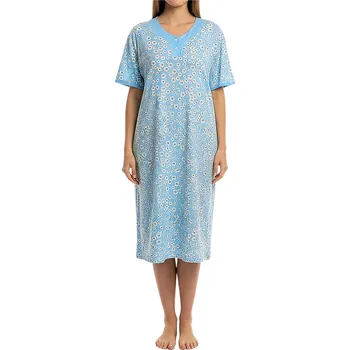 Body Bavlněná noční košile nad kolena Bára 6560 XXL modrá