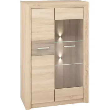 Vinotéka Vitrína Castel dub sonoma/ sonoma lanýž 133x85x43 cm