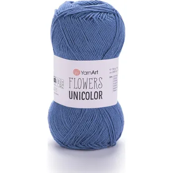 Yarn Art Flowers Unicolor 743 džínově modrá
