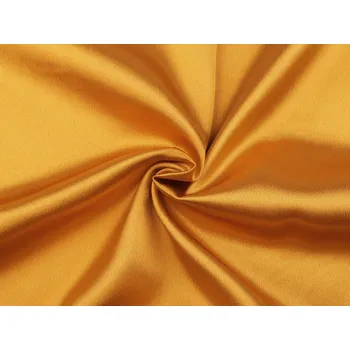 Satén krešovaný metráž, střední, 10 hořčicová