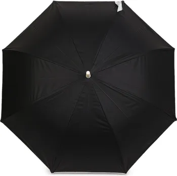 Deštník Dámský vystřelovací deštník béžový lem, velké, 4 černá