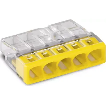 Svorka pětinásobná pro pevné vodiče 0,5 - 2,5 mm