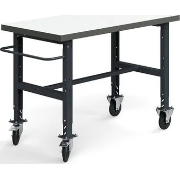 Dílenský stůl Pojízdný dílenský stůl TRUST, 1500x760 mm, 200 kg, vysokotlaký laminát