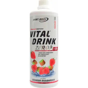 Nápoj pro sportovce Best Body nutrition Vital drink Zerop 1000 ml - jahoda s rebarborou