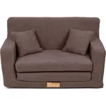 Flumi Dětská rozkládací pohovka Boucle čokoládově hnědá